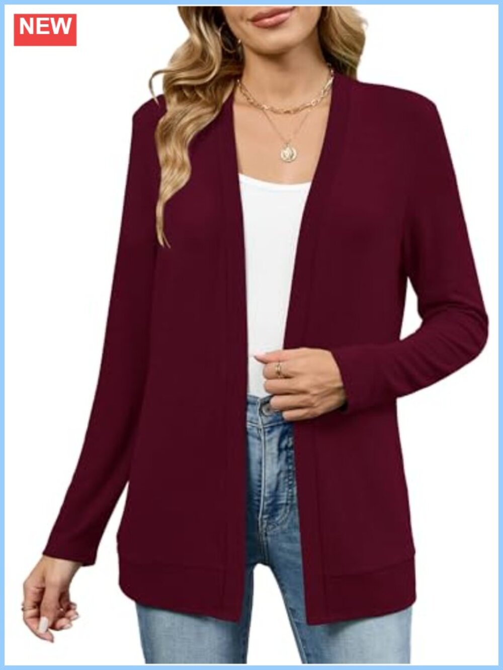 Lightweight Long Sleeve Knit Cardigan Button Sweater